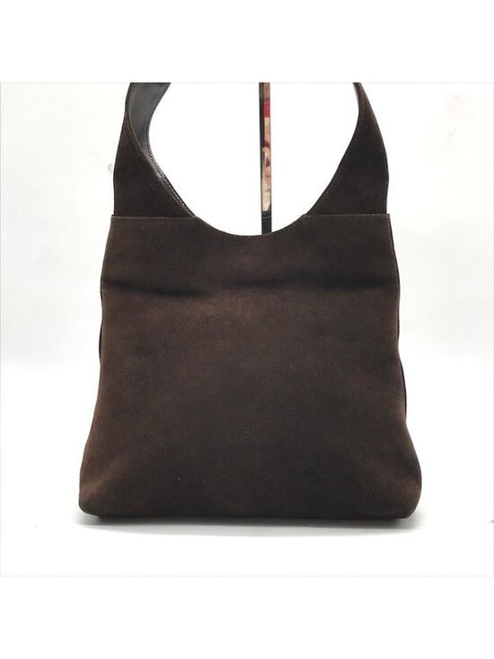 Gucci Suede Triple Zipper Vintage Shoulder Bag Brown - Picture 3 of 10